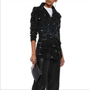 IRO Quinet Belted Bouclé-tweed Blazer